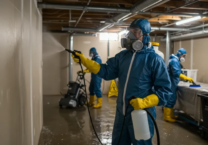 Basement Sanitization and Antimicrobial Treatment process in Bethel, OH